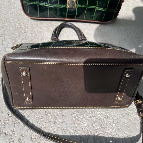 Dooney & Bourke Dillon Dark Green Crocodile tote - Picture 14 of 16